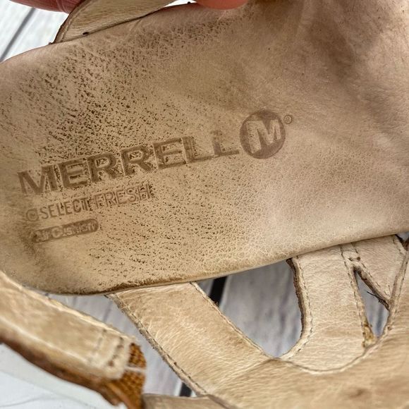 Merrell Women’s Oat Straw Wedge Sandals Size 6 - Picture 9 of 11